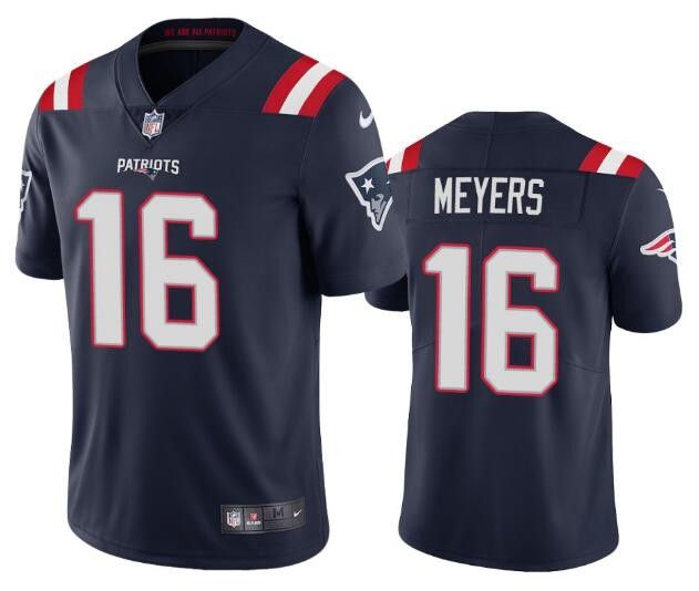Men New England Patriots #16 Jakobi Meyers Nike Navy Limited NFL Jersey